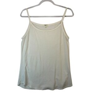 Dylan True Grit‎ Ivory Modal Cotton Tank Top Lightweight Cami Women's Large